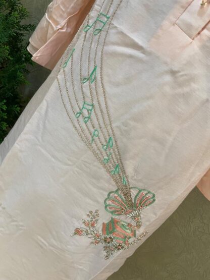 Musical Motif Cotton Silk Kurti - Image 2