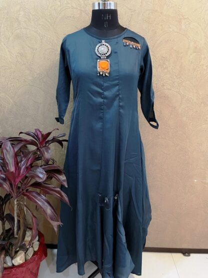 Blue Kurti With Metal Embellishment