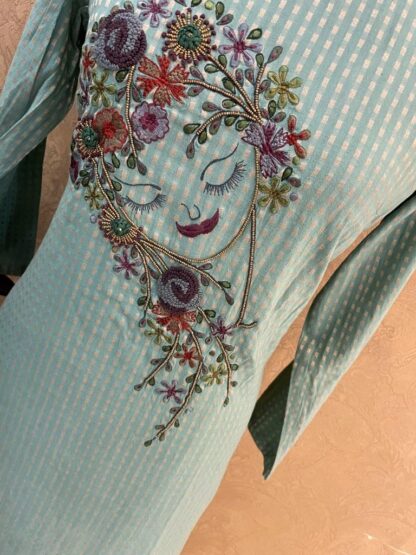 Face Figure Embriodered Kurti - Image 2