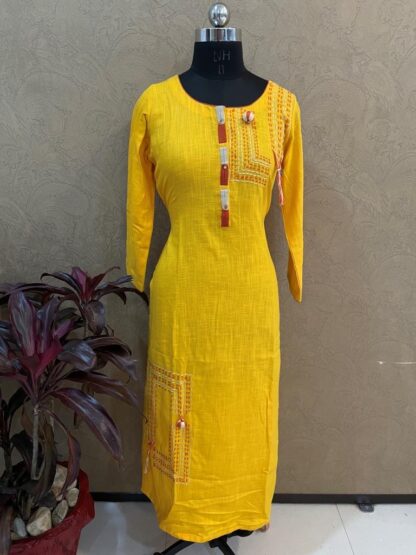 Yellow Kurti With Dupatta