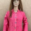 Pink Pintex Shirt with Blue Plazo Set - Image 2