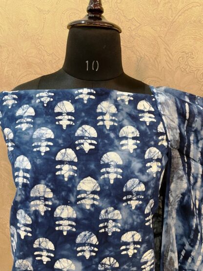 Indigo Blue Cotton Suit - Image 3