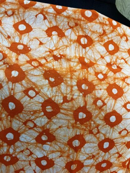 Orange Bandhni Cotton Suit - Image 5